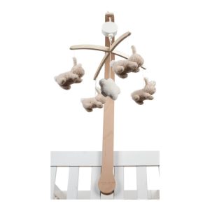 MOVIL MUSICAL DE MADERA BABY BUNNY  LITTLE DUTCH