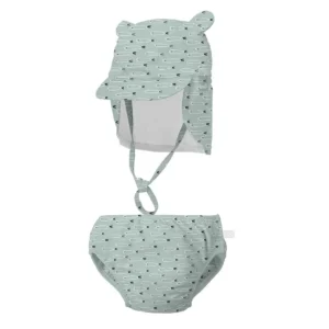 Conjunto de bañador pañal y gorra fish 3-9 meses